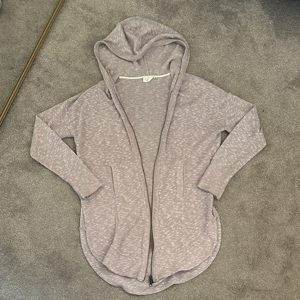 Urban Outfitters Heathered Gray Hooded Cardigan